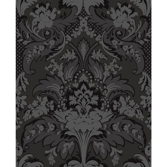 Cole & Son Wallcovering Aldwych Black And Graphite COLE & SON ALBEMARLE PAPER - 100% United Kingdom Horizontal: and Vertical: 25.22 20 - My Fabric Connection -