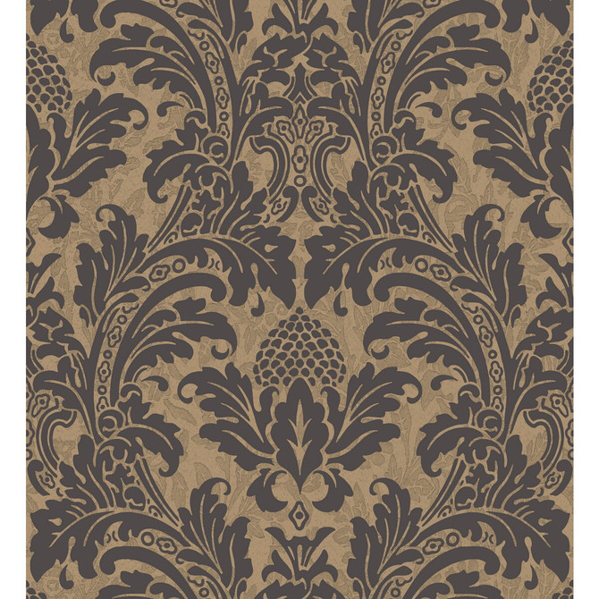 Cole & Son Wallcovering Blake Black And Gold COLE & SON ALBEMARLE PAPER - 100% United Kingdom Horizontal: and Vertical: 20.88 21 - My Fabric Connection -