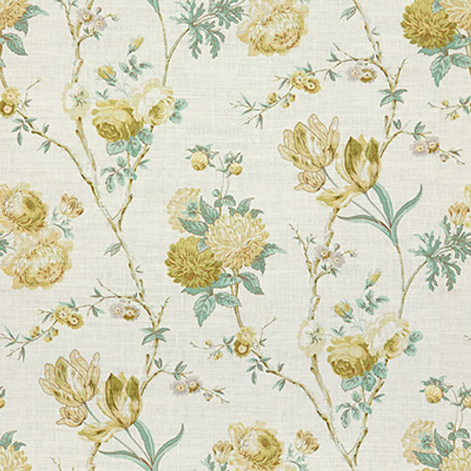Lee Jofa Fabric Allegra Linen Green/Aqu