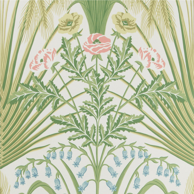 Cole & Son Wallcovering Bluebell Spring Green/Crm COLE & SON BOTANICAL BOTANICA PAPER - 100% United Kingdom Horizontal: 20.5 and Vertical: 30 20.5 - My Fabric Connection -