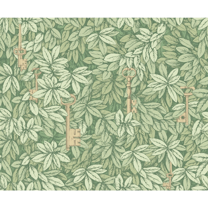 Cole & Son Wallcovering Chiavi Segrete Olive COLE & SON FORNASETTI PAPER - 100% United Kingdom - Horizontal: - and Vertical: 22.4 27 - My Fabric Connection -