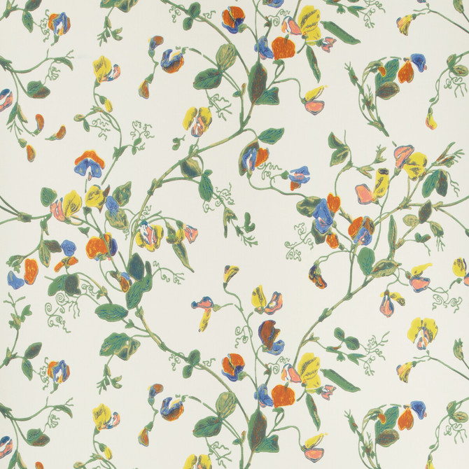 Cole & Son Wallcovering Sweet Pea Autumnal Mul/Crm Wallcovering PAPER - 100% United Kingdom </p><p>Repeat: H: , V: 15 20.5 - My Fabric Connection -