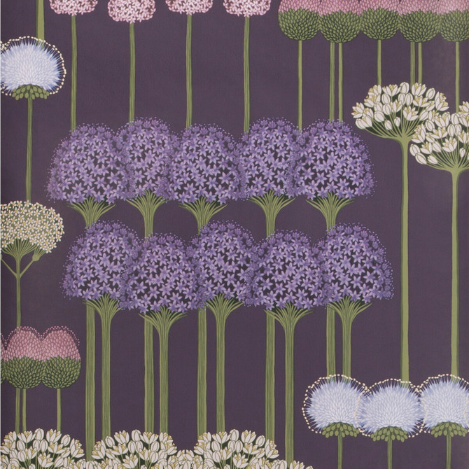 Cole & Son Wallcovering Allium Mulb/Heather/Violet Wallcovering PAPER - 100% United Kingdom </p><p>Repeat: H: , V: 30 20.5 - My Fabric Connection -