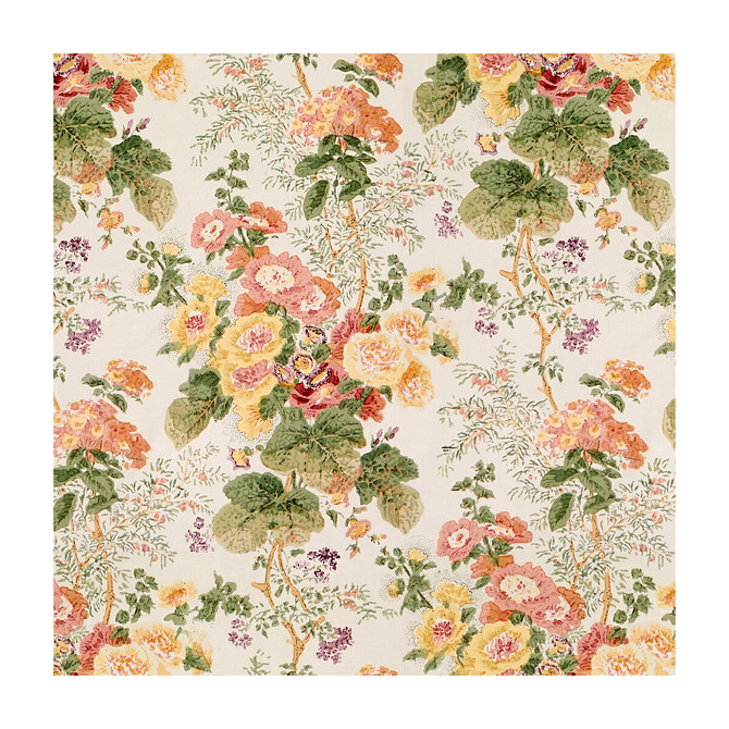Lee Jofa Fabric Hollyhock Hdb Red/Green COTTON - 100% Thailand Horizontal: 33 and Vertical: 40 49 - My Fabric Connection -
