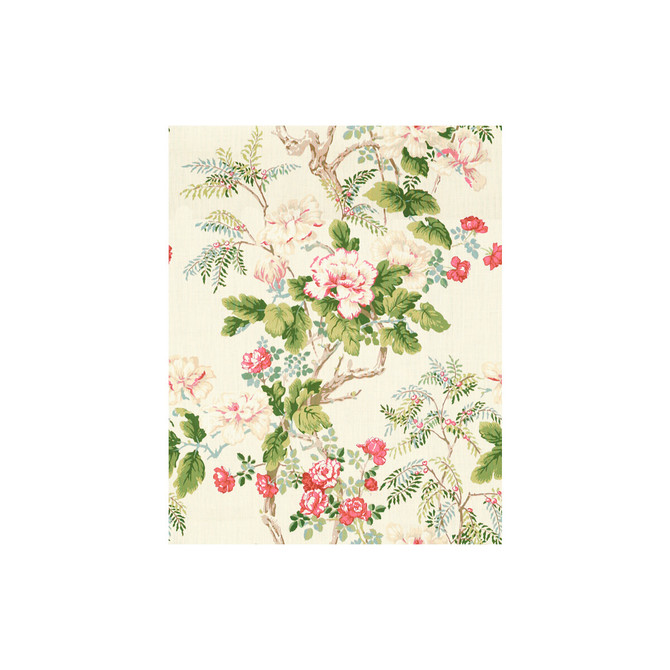 Lee Jofa Fabric Chinese Peony Rose Fabric LINEN - 100% Thailand MEDIUM </p><p>Repeat: H: 26.25, V: 32.5 53 - My Fabric Connection -