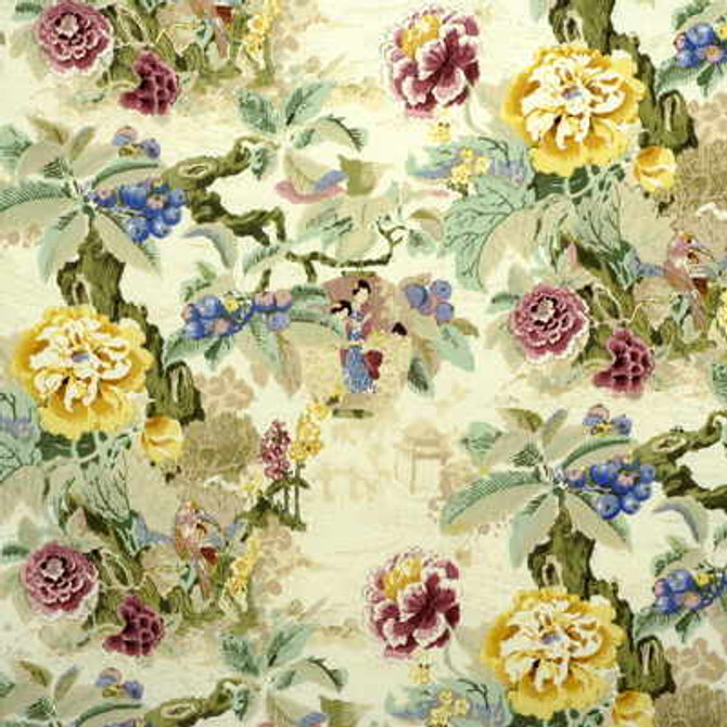 Lee Jofa Fabric Chinese Lantern Lemon - LINEN - 100% Thailand - Horizontal: 24.5 and Vertical: 27.5 50 - My Fabric Connection -