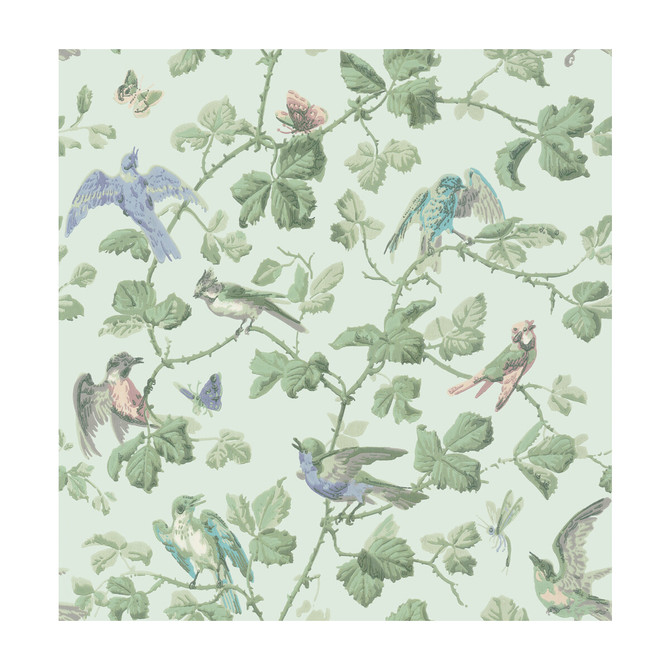 Cole & Son Wallcovering Winter Birds Duck Egg COLE & SON ARCHIVE ANTHOLOGY PAPER - 100% United Kingdom - Horizontal: - and Vertical: 21.1 20.5 - My Fabric Connection -