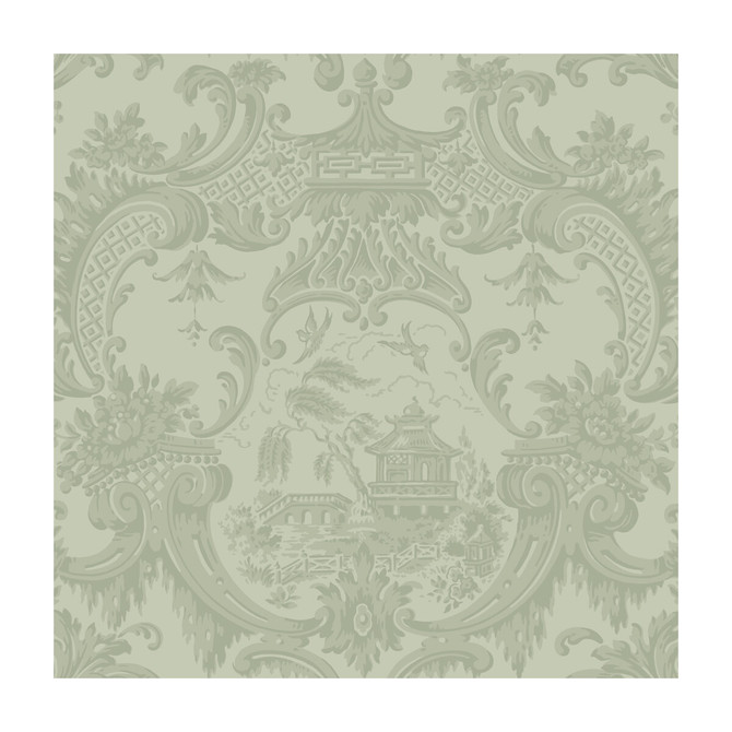 Cole & Son Wallcovering Chippendale China Olive COLE & SON ARCHIVE ANTHOLOGY PAPER - 100% United Kingdom - Horizontal: - and Vertical: 20.5 20.5 - My Fabric Connection -