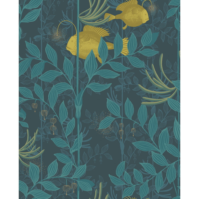 Cole & Son Wallcovering Nautilus Dark Blue COLE & SON WHIMSICAL PAPER - 100% United Kingdom Horizontal: and Vertical: 25.2 20.5 - My Fabric Connection -