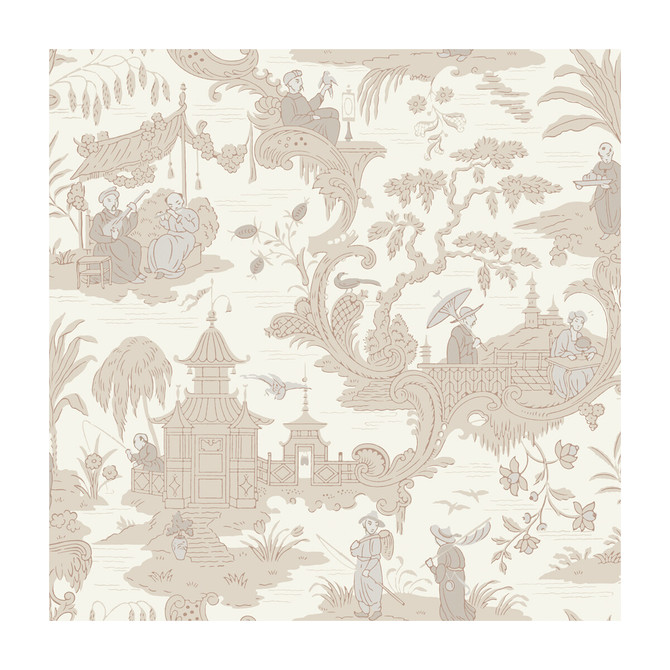 Cole & Son Wallcovering Chinese Toile Neutral COLE & SON ARCHIVE ANTHOLOGY PAPER - 100% United Kingdom Horizontal: and Vertical: 21 20.5 - My Fabric Connection -
