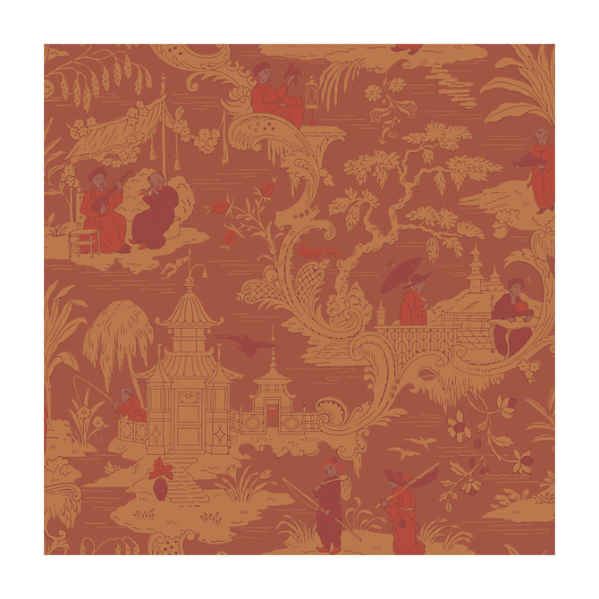 Cole & Son Wallcovering Chinese Toile Red Wallcovering PAPER - 100% United Kingdom </p><p>Repeat: H: , V: 21 20.5 - My Fabric Connection -