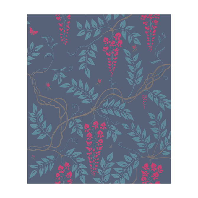 Cole & Son Wallcovering Egerton Indigo Wallcovering PAPER - 100% United Kingdom </p><p>Repeat: H: , V: 24 20.5 - My Fabric Connection -
