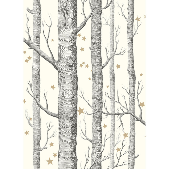Cole & Son Wallcovering Woods & Stars Black &White COLE & SON WHIMSICAL PAPER - 100% United Kingdom - Horizontal: - and Vertical: 28.3 20.5 - My Fabric Connection -