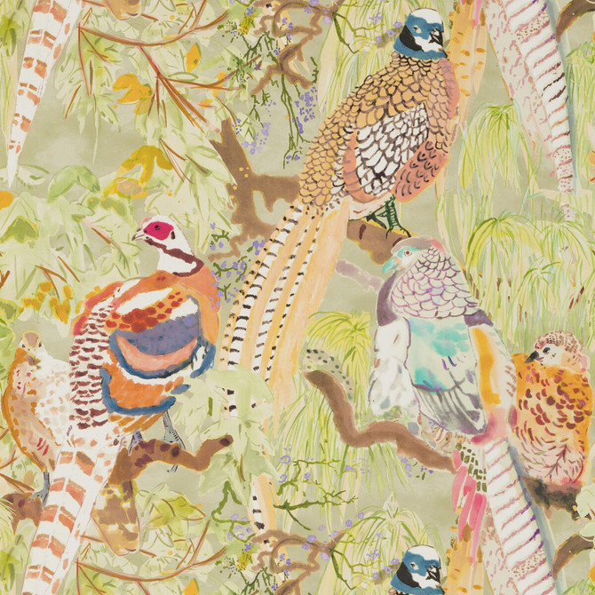 Mulberry Wallcovering Game Birds Multi MODERN COUNTRY PAPER - 100% United Kingdom Horizontal: 26.989 and Vertical: 24.034 26.989 - My Fabric Connection -
