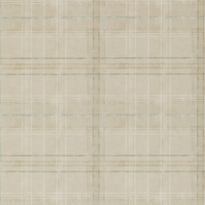 Mulberry Wallcovering Shetland Plaid Stone MODERN COUNTRY PAPER - 100% United Kingdom Horizontal: 26.989 and Vertical: 12.608 26.989 - My Fabric Connection -