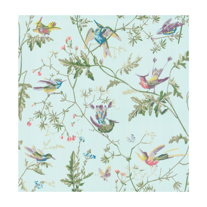 Cole & Son Wallcovering Hummingbirds Blue Multi-Colour COLE & SON ARCHIVE ANTHOLOGY PAPER - 100% United Kingdom Horizontal: and Vertical: 21.1 20.5 - My Fabric Connection -