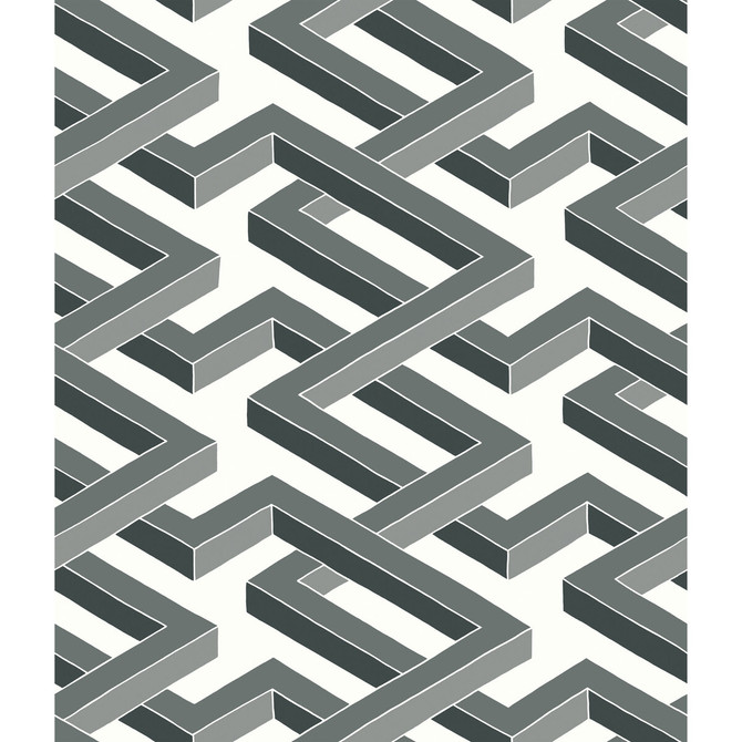 Cole & Son Wallcovering Luxor Black And White COLE & SON GEOMETRIC II PAPER - 100% United Kingdom Horizontal: and Vertical: 12 20.5 - My Fabric Connection -