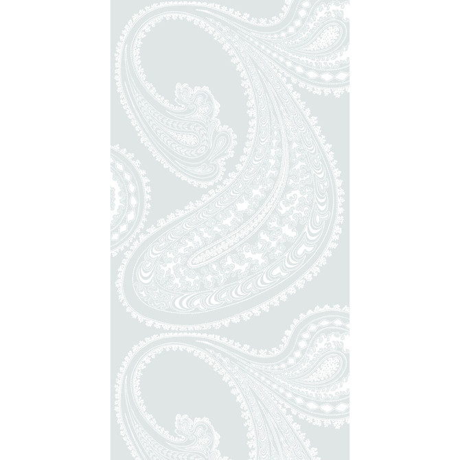 Cole & Son Wallcovering Rajapur Wht/Lt Blue CONTEMPORARY RESTYLED PAPER - 100% United Kingdom Horizontal: 21 and Vertical: 30 21 - My Fabric Connection -