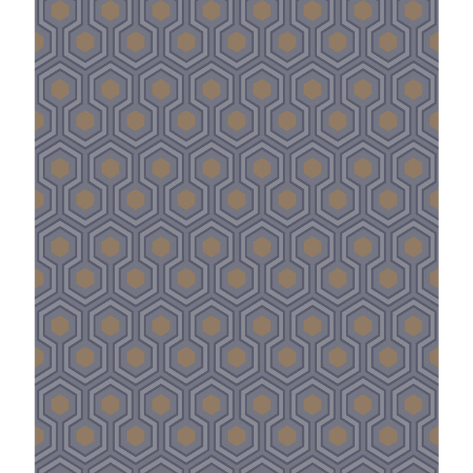 Cole & Son Wallcovering Hicks Hexagon Dk Gry/Bronz CONTEMPORARY RESTYLED PAPER - 100% United Kingdom Horizontal: 20.5 and Vertical: 4 20.5 - My Fabric Connection -