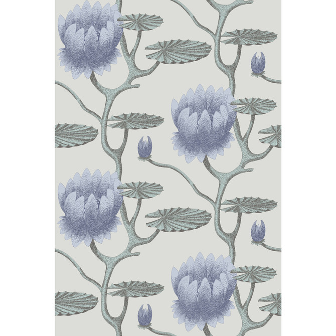 Cole & Son Wallcovering Summer Lily Blu/Aq/Pearl Wallcovering PAPER - 100% United Kingdom </p><p>Repeat: H: 27, V: 19.75 27 - My Fabric Connection -