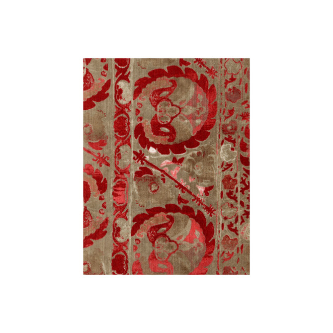 Kravet Couture Fabric Iznik Red ANDREW MARTIN CLARENDON VISCOSE - 100% Italy HEAVY Horizontal: 53.5 and Vertical: 52.25 53.5 - My Fabric Connection -