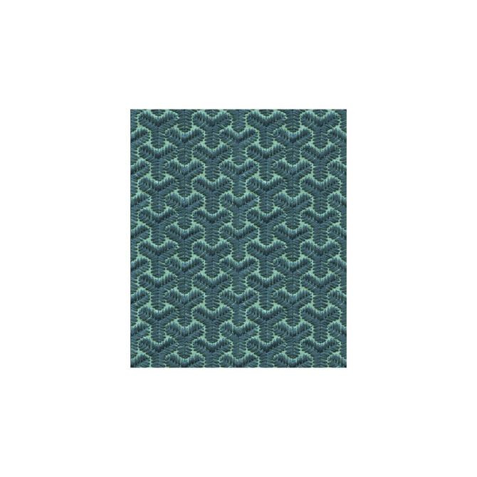 G P & J Baker Fabric Chengtudoor Emb Blue/Aqua DAVID HICKS 3 BY ASHLEY HICKS LINEN - 55%;POLYESTER - 45% India LIGHT Horizontal: 2.125 and Vertical: 1.25 51 - My Fabric Connection -