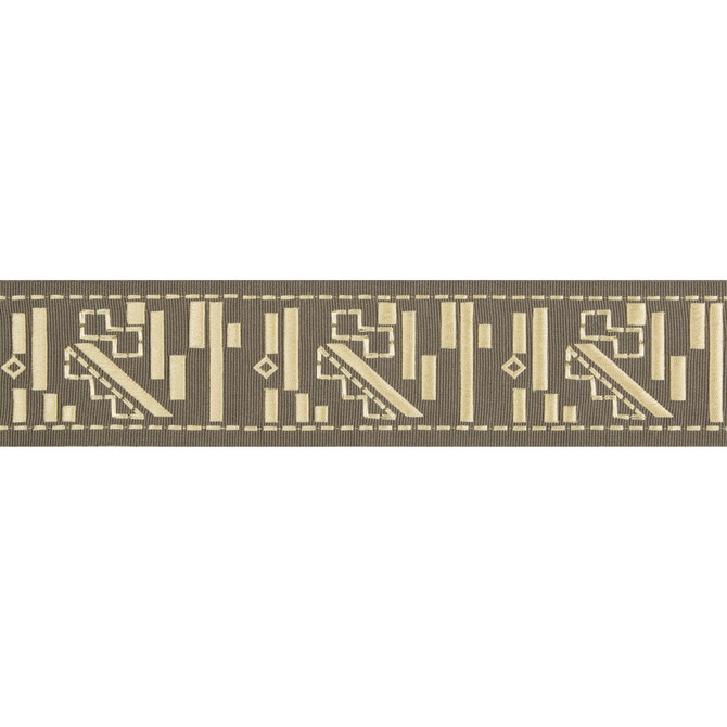 Groundworks Trim Fraktur Coffee/Cream KELLY WEARSTLER TRIMMINGS III RAYON - 59%;FIBRANNE - 40%;POLYESTER - 1% India Horizontal: 2.76 and Vertical: 4.33 2.76 - My Fabric Connection -