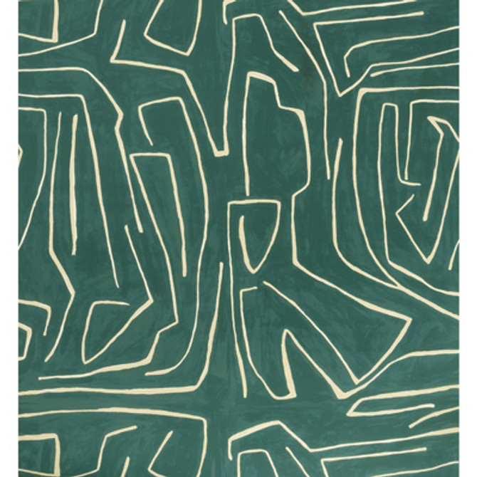 Groundworks Wallcovering Graffito Teal/Pearl