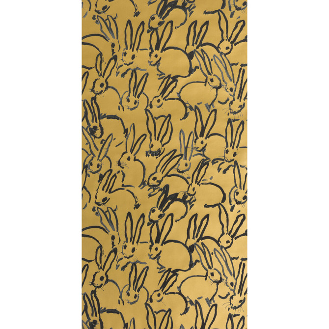 Groundworks Wallcovering Hutch Gold HUNT SLONEM FOR GROUNDWORKS PAPER - 100% United States Horizontal: 27 and Vertical: 31.75 27 - My Fabric Connection -