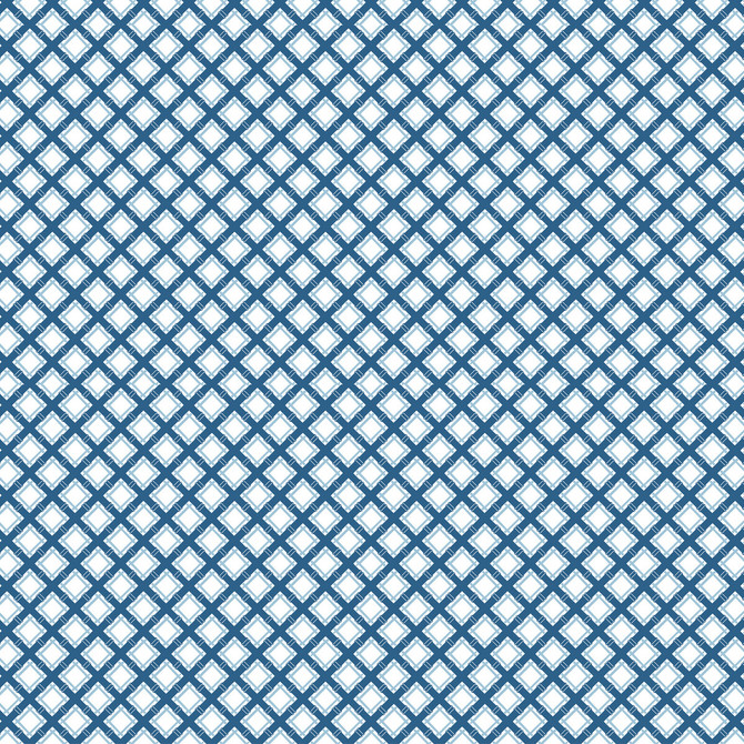 Gaston Y Daniela Fabric Trellis Azul GASTON LIBRERIA COTTON - 100% Spain MEDIUM Horizontal: 3.84 and Vertical: 3.81 57.5 - My Fabric Connection -