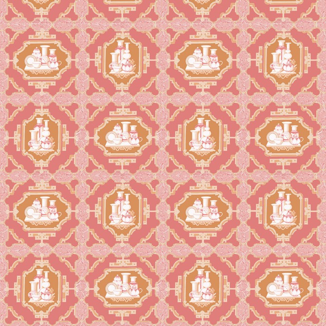 Gaston Y Daniela Fabric Porcelanas Pomelo Fabric COTTON - 100% Italy HEAVY </p><p>Repeat: H: 25.61, V: 24.62 52 - My Fabric Connection -
