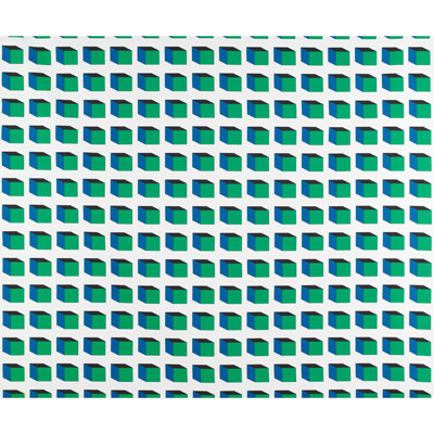 Gaston Y Daniela Fabric Lolo Verde/Azul LORENZO CASTILLO COTTON - 100% Spain MEDIUM Horizontal: 3.25 and Vertical: 3.125 55 - My Fabric Connection -