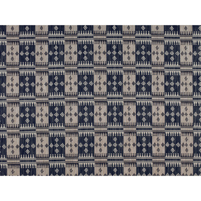 Gaston Y Daniela Fabric Santa Fe Azul Mar/Gris GASTON UPTOWN COTTON - 45%;POLYAMIDE - 25%;VISCOSE - 25%;LINEN - 5% Italy HEAVY Horizontal: 7 and Vertical: 7.125 55 - My Fabric Connection -