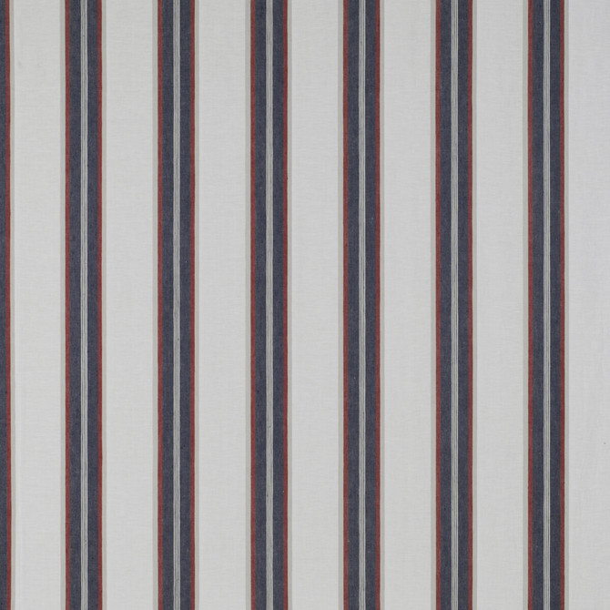 Gaston Y Daniela Fabric Tavolara Azul/Rojo TIERRAS LINEN - 100% Turkey Horizontal: 7.99 and Vertical: 0 118 - My Fabric Connection -