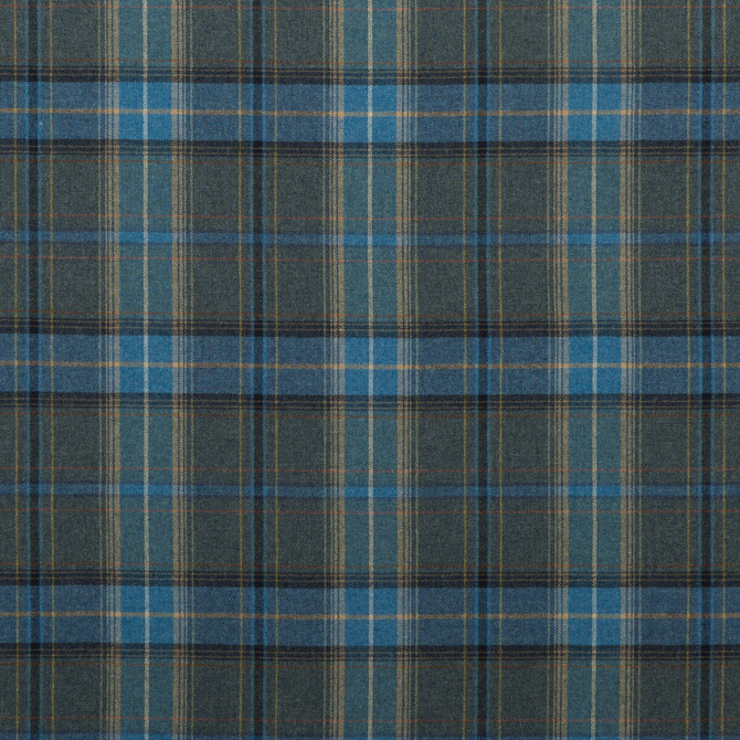Mulberry Fabric Shetland Plaid Blue BOHEMIAN ROMANCE WOOL - 100% United Kingdom LIGHT Horizontal: - and Vertical: 13.79 59.1 - My Fabric Connection -