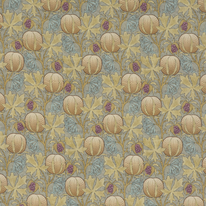 G P & J Baker Fabric Pumpkins Teal ORIGINALS V VISCOSE - 85%;LINEN - 15% United Kingdom HEAVY Horizontal: 14.184 and Vertical: 13.396 53.978 - My Fabric Connection -