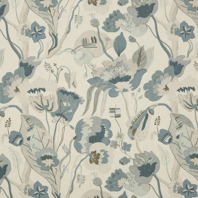 G P & J Baker Fabric California Linen/Denim SPECIALS BOOK VISCOSE - 85%;LINEN - 15% United Kingdom MEDIUM Horizontal: 26.989 and Vertical: 28.762 53.978 - My Fabric Connection -