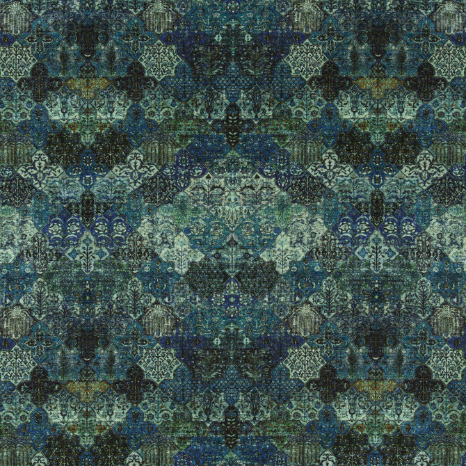 G P & J Baker Fabric Sampul Peacock EAST TO WEST VISCOSE - 55%;COTTON - 45% Italy HEAVY Horizontal: 26.989 and Vertical: 28.368 53.978 - My Fabric Connection -