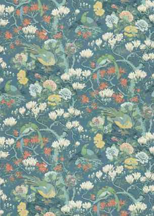 G P & J Baker Fabric Rockbird Signature Teal