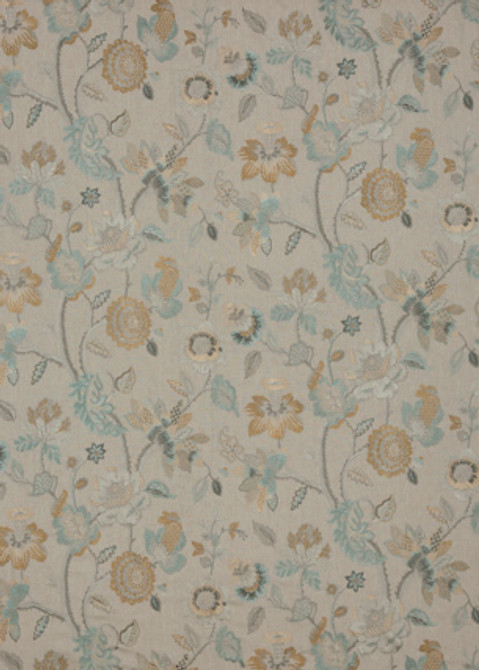 G P & J Baker Fabric Dryden Aqua/Bronze