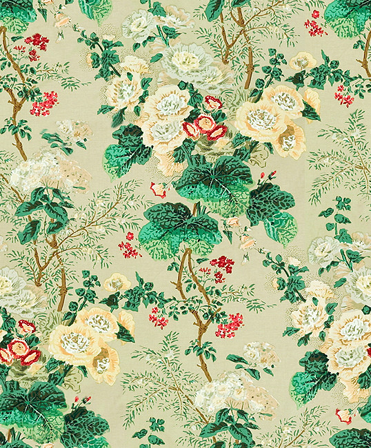Lee Jofa Fabric Althea Print Celadon