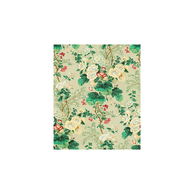 Lee Jofa Fabric Althea Print Celadon COTTON - 100% Thailand LIGHT Horizontal: 26.5 and Vertical: 31.75 51 - My Fabric Connection -