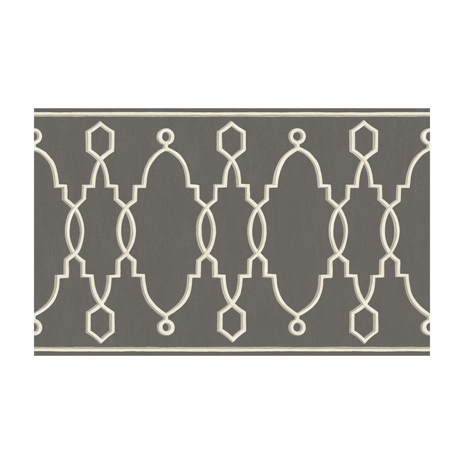 Cole & Son Wallcovering Parterre Border Charcoal PAPER - 100% United Kingdom Horizontal: and Vertical: 15.7 - My Fabric Connection -