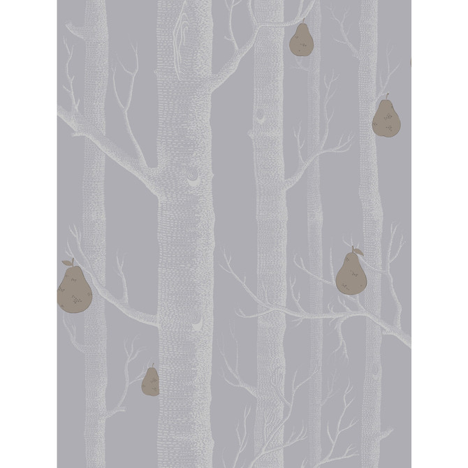 Cole & Son Wallcovering Woods & Pears Slate/Silver CONTEMPORARY RESTYLED PAPER - 100% United Kingdom - Horizontal: 21 and Vertical: 27.5 21 - My Fabric Connection -