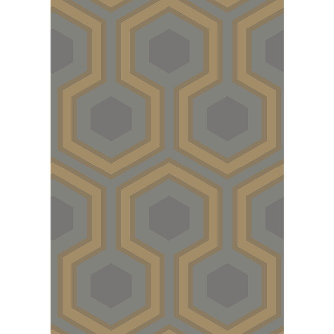 Cole & Son Wallcovering Hicks Grand Slate/Bron CONTEMPORARY RESTYLED PAPER - 100% United Kingdom - Horizontal: 21 and Vertical: 15 21 - My Fabric Connection -