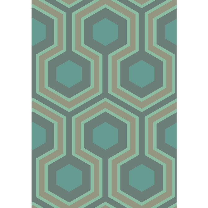 Cole & Son Wallcovering Hicks Grand Green CONTEMPORARY RESTYLED PAPER - 100% United Kingdom - Horizontal: 21 and Vertical: 15 21 - My Fabric Connection -
