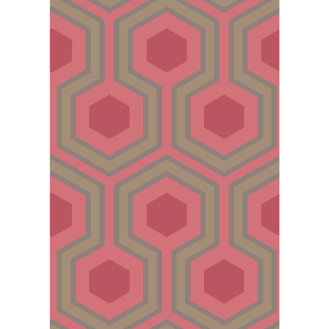 Cole & Son Wallcovering Hicks Grand Red CONTEMPORARY RESTYLED PAPER - 100% United Kingdom Horizontal: 21 and Vertical: 15 21 - My Fabric Connection -