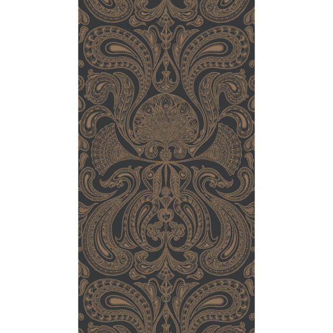 Cole & Son Wallcovering Malabar Bronze/Black CONTEMPORARY RESTYLED PAPER - 100% United Kingdom Horizontal: 21 and Vertical: 30 21 - My Fabric Connection -