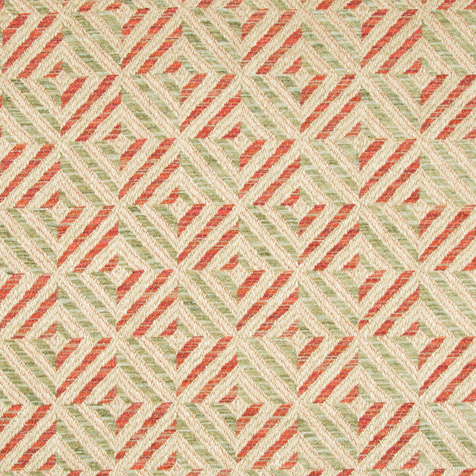 Lee Jofa Fabric Verbier Diamond Jade/Red LODGE II WEAVES AND EMBROIDERIES VISCOSE - 61%;LINEN - 20%;POLYESTER - 11%;COTTON - 8% Italy HEAVY Horizontal: 3.5 and Vertical: 3.9 55 - My Fabric Connection -