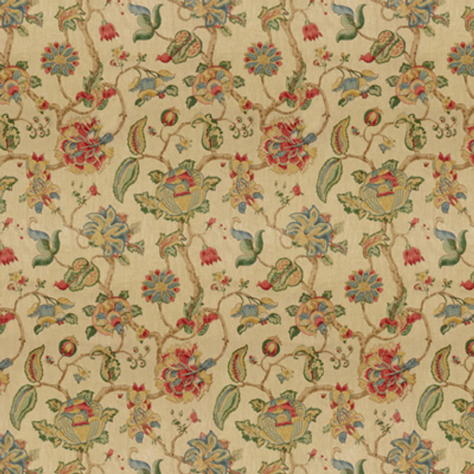 Lee Jofa Fabric Tidewater Block Ruby/Blue Fabric LINEN - 100% Thailand </p><p>Repeat: H: 16.5, V: 72 49.5 - My Fabric Connection -